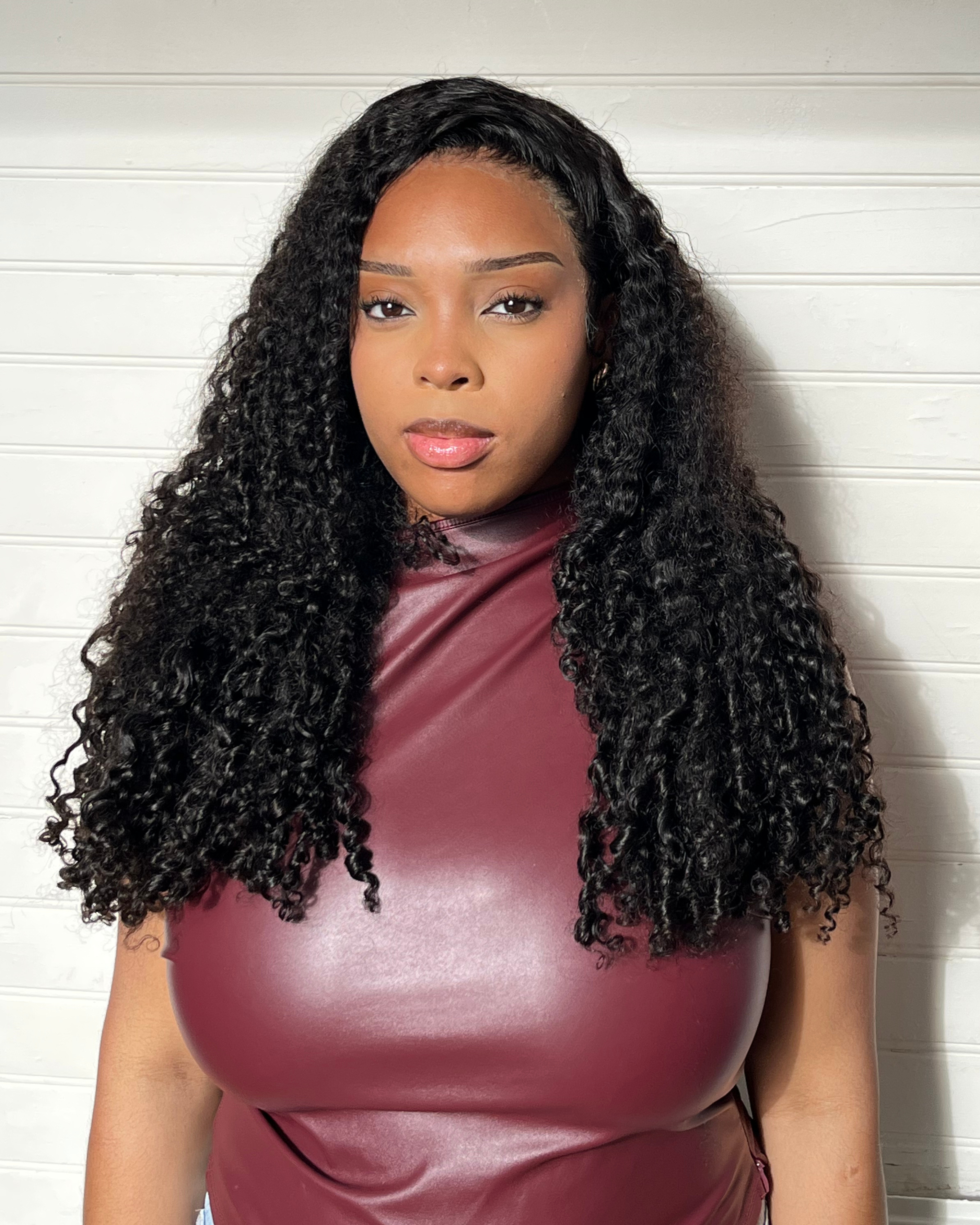 Miracana Premium Perruque Kinky Wave Lace Closure Multicolore