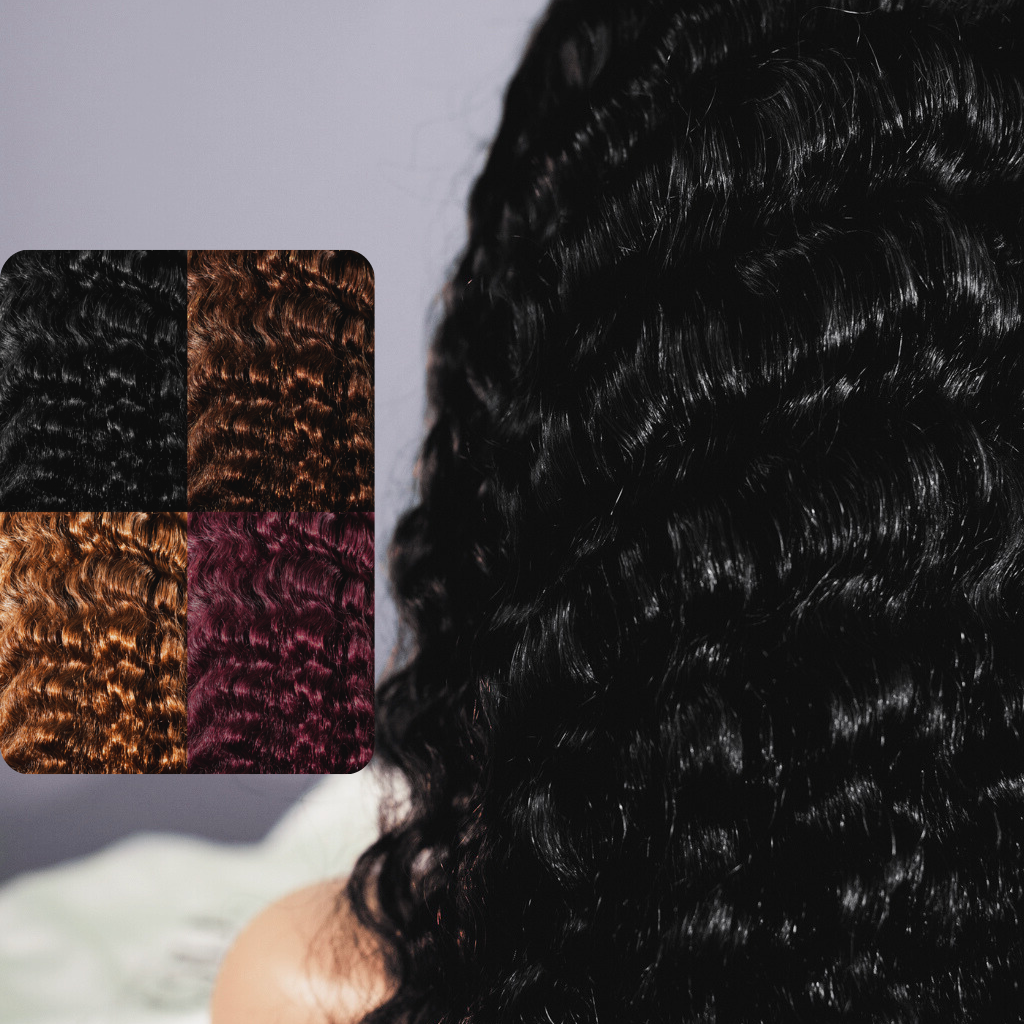 Miracana Premium Perruque Deep Wave Lace Frontale Multicolore