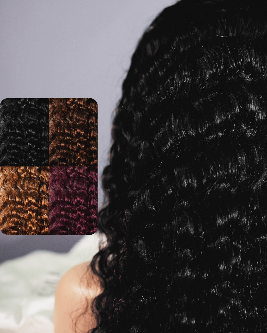 Miracana Premium Perruque Deep Wave Lace Frontale Multicolore