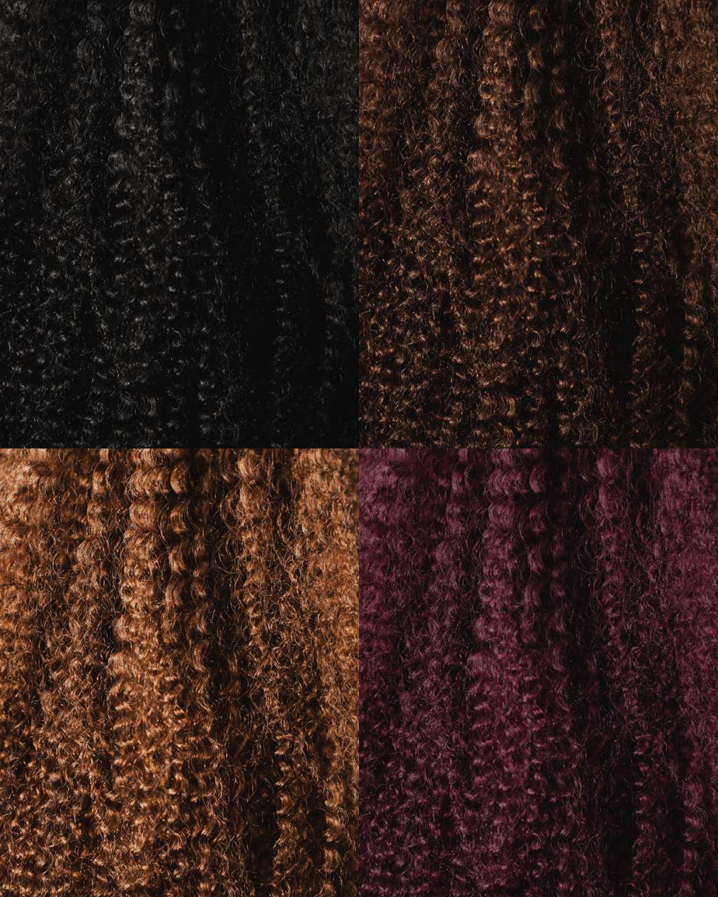 Miracana Premium Perruque Kinky Wave Lace Closure Multicolore