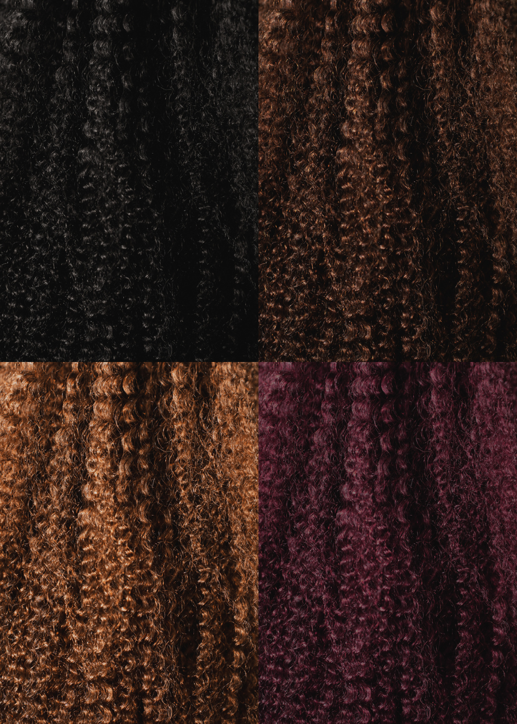 Miracana Premium Perruque Kinky Wave Lace Frontale Multicolore