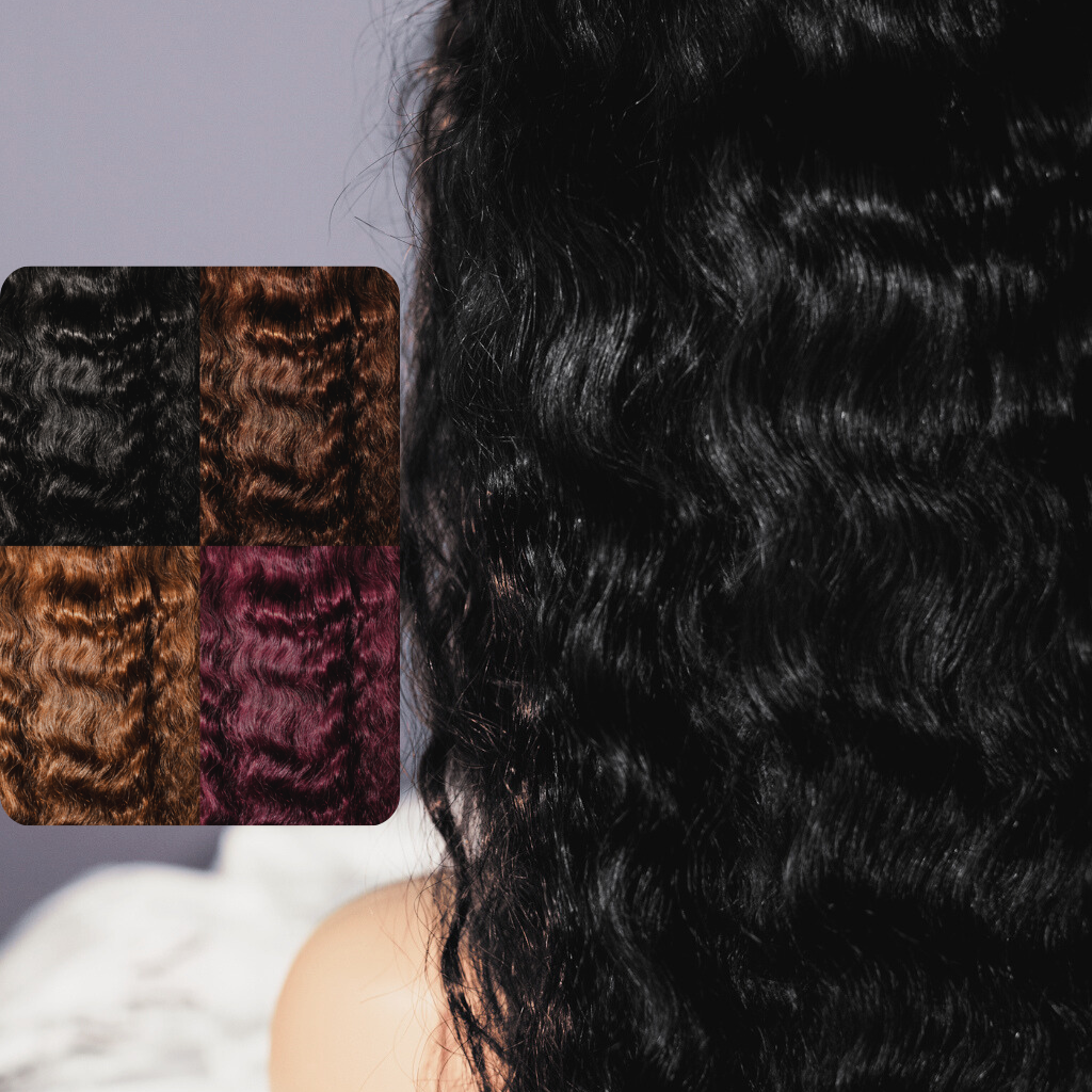 Miracana Premium Perruque Loose Deep Wave Lace Frontale Multicolore