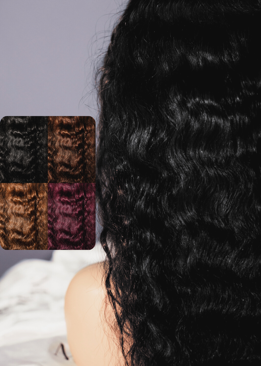 Miracana Premium Perruque Loose Deep Wave Lace Frontale Multicolore