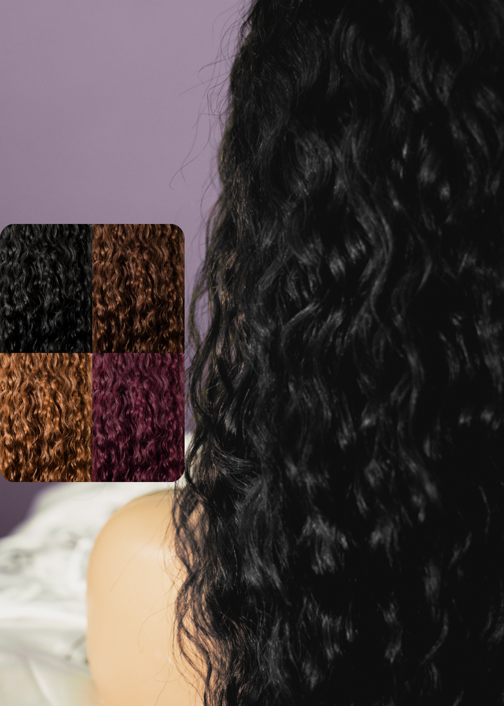 Miracana Premium Perruque Nature Wave Lace Closure Multicolore