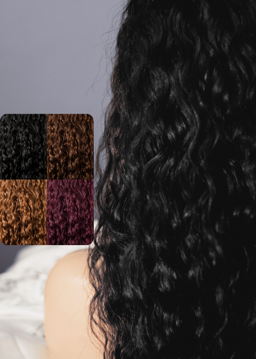 Miracana Premium Perruque Nature Wave Lace Frontale Multicolore
