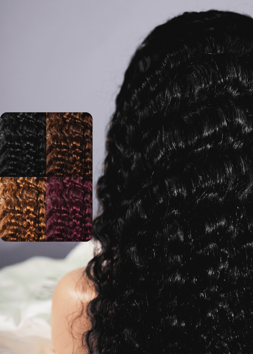 Miracana Premium Perruque Deep Wave Lace Frontale Multicolore